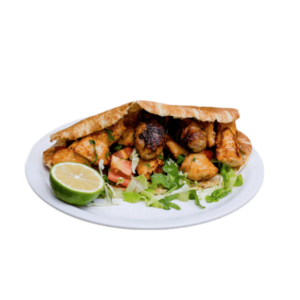 Pork kebab and Sieftalia